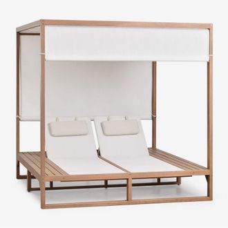 Sklum Letto balinese reclinabile in legno di eucalipto Dune SKLUM