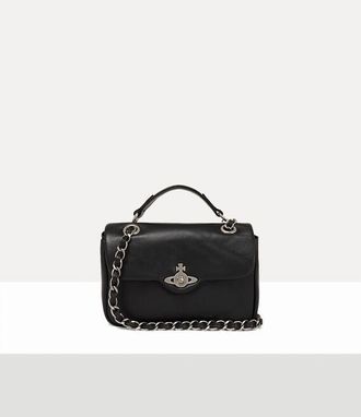 Vivienne Westwood Anita Small Shoulder Bag Aniline Leather Blackpurple / Red / Bluesilver