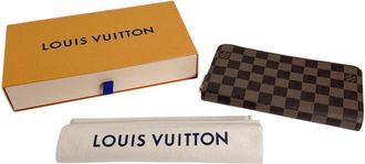 Louis Vuitton Brown Ebene Canvas Long Wallet (Bi-Fold) (Pre-Owned)