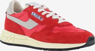 Autry Niedrige Materialmix-Schnürsneakers Reelwind