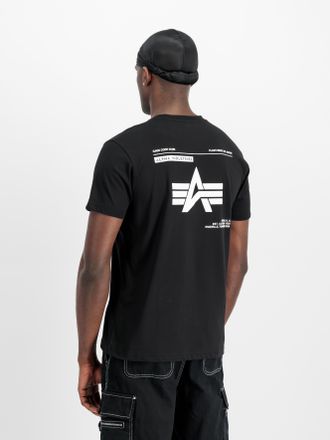 Alpha Industries Rundhalsshirt ALPHA INDUSTRIES Label T BP, Herren, Gr. XXL, schwarz, Single Jersey, Obermaterial: 100% Baumwolle, bedruckt, regular fit normal, Rundha