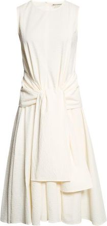 J.W.Anderson Cloque Cotton Seersucker Fit & Flare Dress in Ivory at Nordstrom, Size 12
