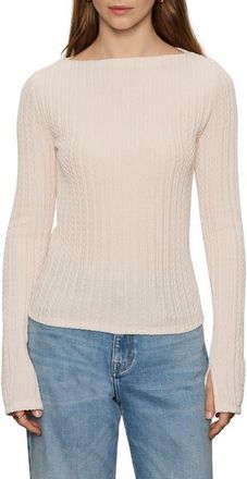 Sanctuary Boat Neck Rib Top in Pink Milk at Nordstrom, Size Xx-Large P
