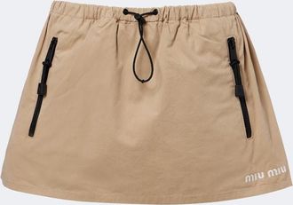 Miu Miu Cotton gabardine miniskirt