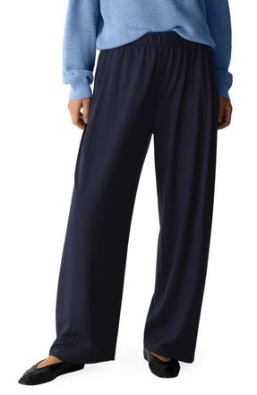 Eileen Fisher Ankle Straight Leg Jersey Pants in Ink at Nordstrom, Size Xx-Small