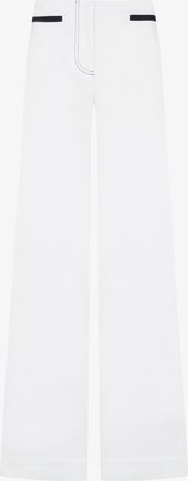 Serena Bute Flare Trouser with Contrast Pockets - White