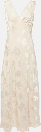 Rixo Bridal Sandrine floral jacquard midi dress