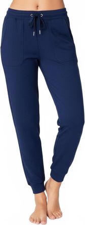 French Kyss Soft Stretch Drawstring Jogger Pants In Navy