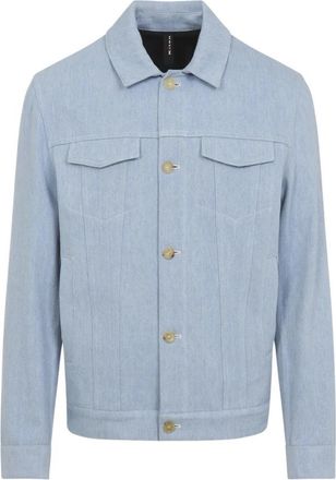 Kiton Cotton Jacket - Heren - Spijkerjassen - Blauw - L - Katoen - Jassen