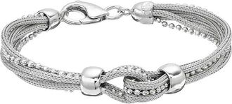 MAX + STONE Sterling Silver Mesh Bracelets with Lobster Claw Clasp 7.5 Inch