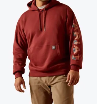 Ariat Mens Work Hoodie In Madder Brown