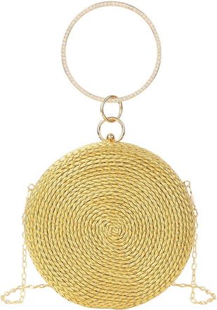 Tiffany & Fred Tiffany And Fred Paris Round Woven Metallic Clutch