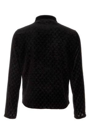 Gucci Mens Black Stretch Velvet Shirt Viscose Mix Camicie