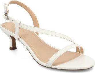 Journee Collection Jemry Kitten Heel Sandal in White Jemry at Nordstrom Rack, Size 8.5