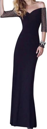 Alyce Paris Beaded Evening Gown In Black