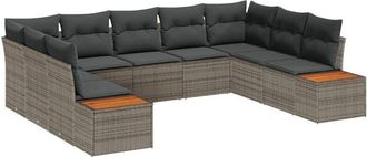 vidaXL Vidaxl - Conjunto De Sof&aacute; De Jard&iacute;n 5 Pcs Gris 289 X 209 X 85 Cm