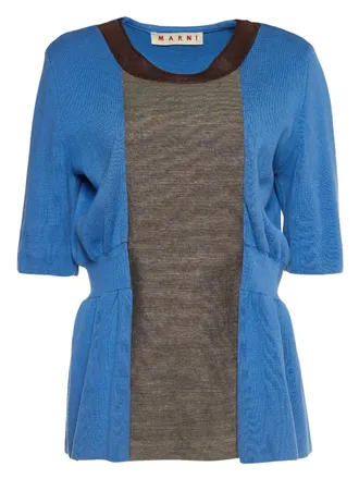 Marni colourblock top - Blue