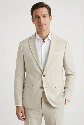 Cinque Anzugsakko CINQUE CIDATA, Herren, Gr. 94, beige (braun), Web, Obermaterial: 66% Polyester, 28% Viskose, 6% Elasthan, unifarben, regular fit normal, ab