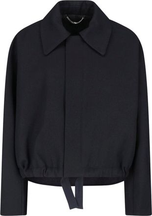 Victoria Beckham Cropped Jacket with Wide Collar