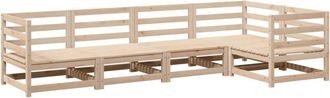 vidaXL Juego De Sof&aacute;s De Jard&iacute;n 5 Piezas Madera Maciza De Pino Vidaxl