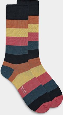 Paul Smith Mens Colourful wide-band dress socks