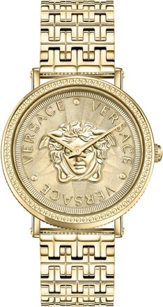 Versace V-Dollar Leather Watch