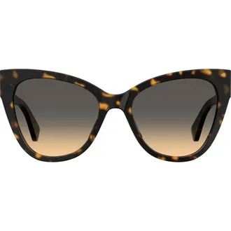 Moschino 54mm Cat Eye Sunglasses in Havana at Nordstrom Rack