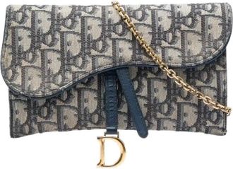 Dior Pre-owned Wallet on Chain - Dames - Vintage Schoudertas - Blauw - ONE Size - Vintage