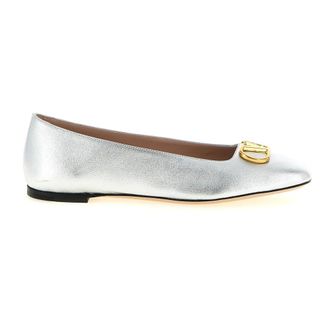 Valentino Garavani VLogo Signature Ballerina - female - Valentino Garavani - Ballerina Shoes - Gray - 3 1/2 UK - Shoes