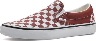 Vans Classic Slip-On Shoes Color Theory Checkerboard Rust Bronze : Mens 11.5 - Womens 13 Medium, Leather