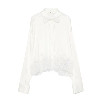 Ermanno Scervino Shirts, female, White, Size: S Camicia Manica Lunga