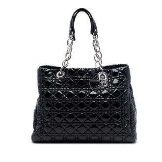 Dior Pre-owned Dior Large Patent Cannage Lady Dior Soft Shopping Tote Ladies 11WRXQ34DM7AT6HG