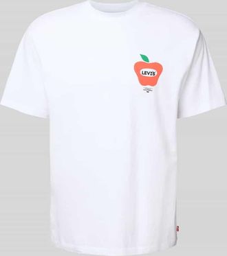 Levi's T-Shirt mit Motiv- und Label-Print in Weiss, Größe XL