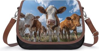 Generic Funny Cows Fashion Womens Crossbody Bags Novelty Handbag Shoulder Bag Purse