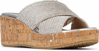 Donald J Pliner Wedge Sandal in Silver at Nordstrom Rack, Size 7.5