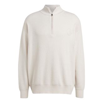 adidas originals Club Knit Half-Zip Sweater Beige IA2480