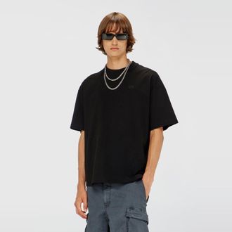 Diesel T-shirt with maxi oval D embroidery - T-Shirts - Man - Black