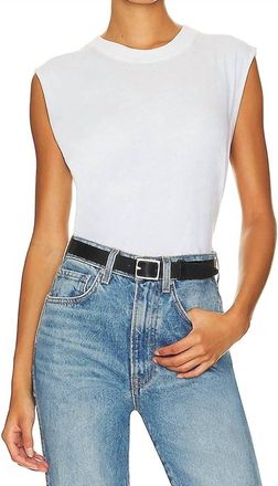 Enza Costa Cashmere Easy Vest In White