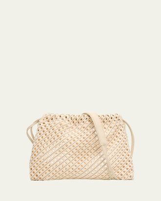 Brunello Cucinelli Seaside Openwork Monili-Trim Shoulder Bag