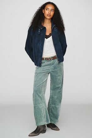Pilcro Elmira Corduroy Stretch Barrel-Leg Pants