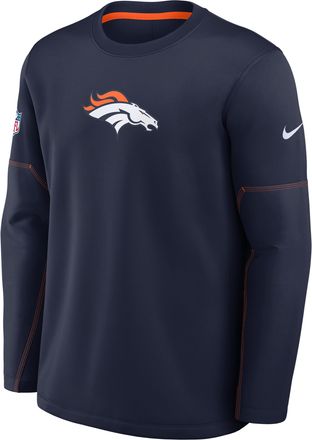 Nike Denver Broncos Sideline Coaches Nike Mens Therma-FIT NFL Long-Sleeve T-Shirt in Blue | 03BR061K8W-MXW