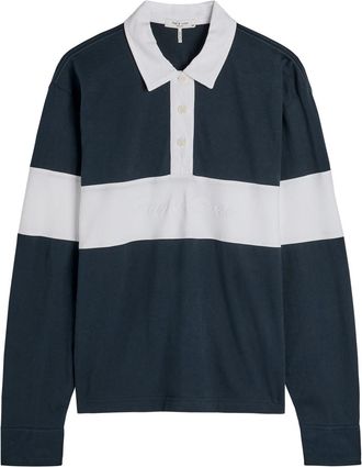 Rag & Bone Rag & Bone Colour-block Cotton Polo top - Stripe - S (UK8-10 / S)