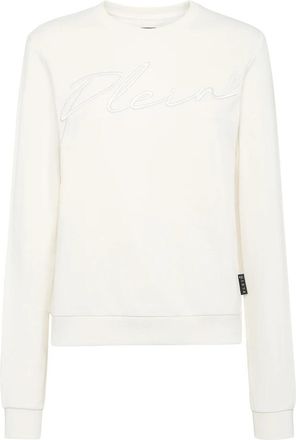 Philipp Plein Signature Sweatshirt - Dames - Sweatshirts - Beige - XS - Katoen - Hoodies & sweatvesten