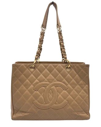 Chanel Brown Leather Grand Shopping Tote (Authentic Pre-Loved)