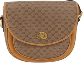 Gucci Pre-owned Leren Schoudertas - Dames - Vintage Schoudertas - Bruin - ONE Size - Leer - Vintage