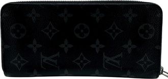 Louis Vuitton Black Gray Monogram Eclipse Monogram Eclipse Wallet (Bi-Fold) (Pre-Owned)