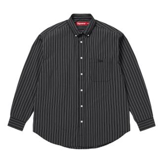 SUPREME FW25 Pinstripe Shirt Black SUP-FW25-142-BLK