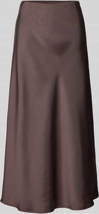 Neo Noir Neo Noir Midirock aus Satin mit elastischem Bund Modell Bovary in Mittelbraun, Größe 34
