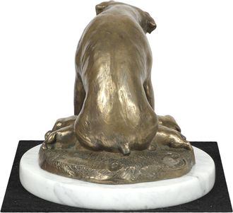 OEM Rottweiler I - Statuetta Di Cane, Figurina Su Marmo Bianco, Trofeo Per Una Mostra Canina Di Art-dog