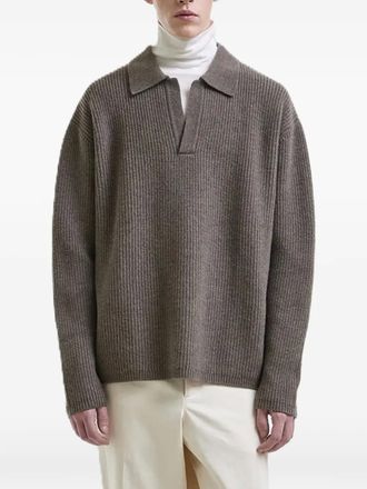 Hev&ograve; Maglione Taranto a coste - Grigio